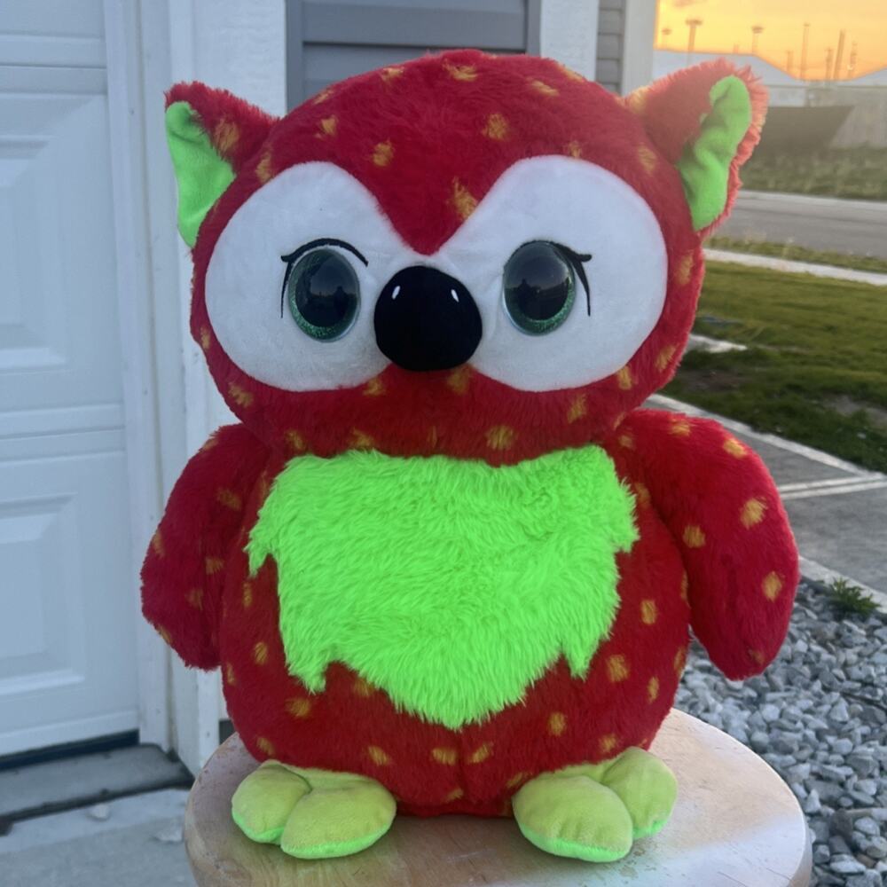 Peek-A-Boo Toys Inc Large Owl Plush Red/Green Washable 3+ 2015 MPN 5-4755K